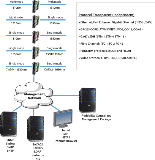 Managed SFP to SFP Card Network Diagram