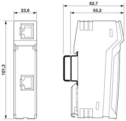 pp-rj-rj din rail patch panel dimensions