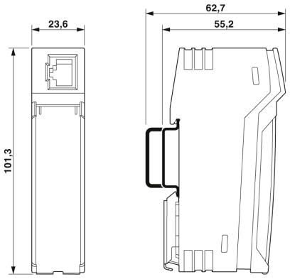 din rail patch panel dimensions