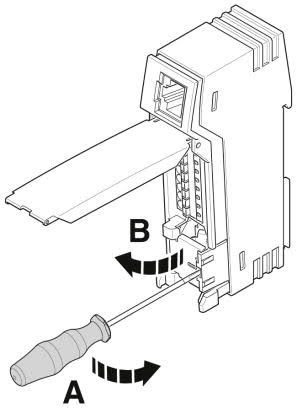 Open spring Drawing Insert the cable