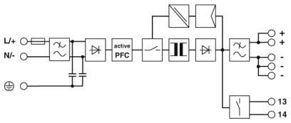 TRIO-PS-2G/1AC Industrial Power Supply Block Diagram 1