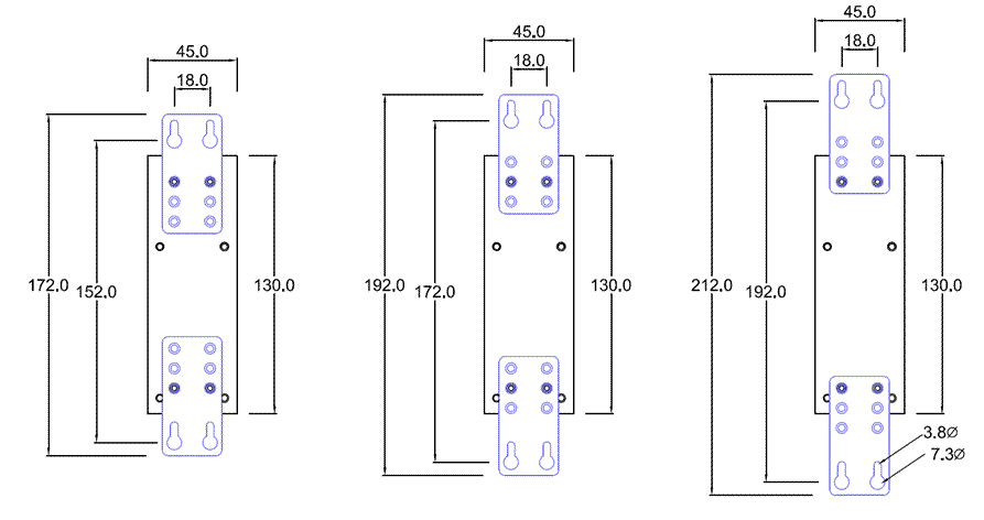 IDS-710CT DIN Rail Mounting Options