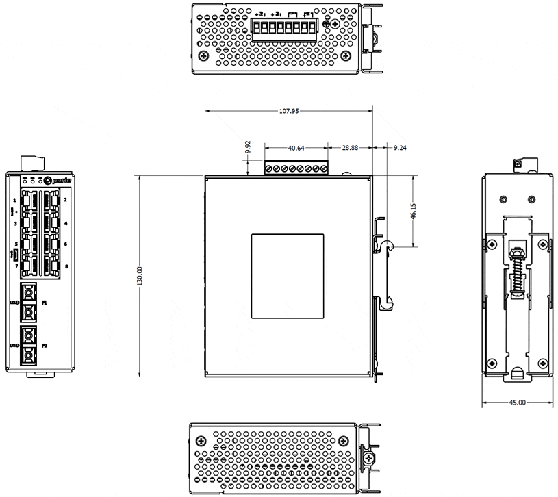 IDS-710CT Mechanical Drawing